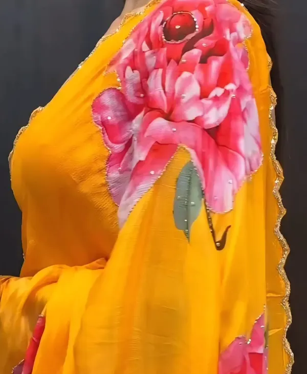 Yellow_Color_Georgette_1_-_Minute_Ready_to_Wear_Saree_with_Blouse_Piece