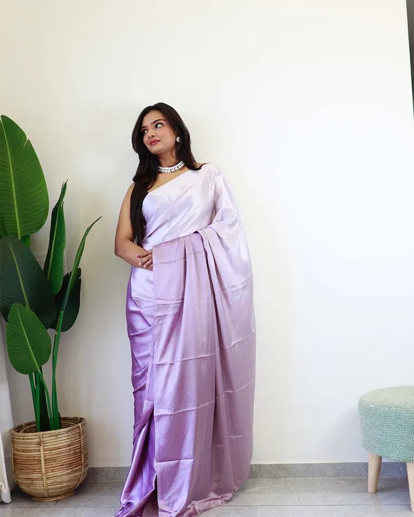 Lavender_Colour_1-Minute_Ready_To_Wear_Chiffon_Saree_With_Blouse_Piece