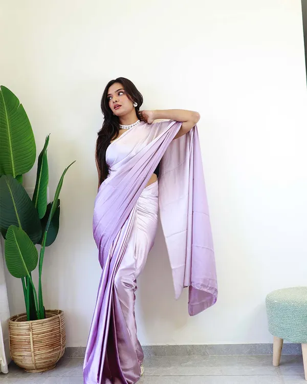 Lavender_Colour_1-Minute_Ready_To_Wear_Chiffon_Saree_With_Blouse_Piece