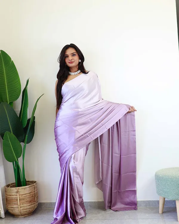 Lavender_Colour_1-Minute_Ready_To_Wear_Chiffon_Saree_With_Blouse_Piece