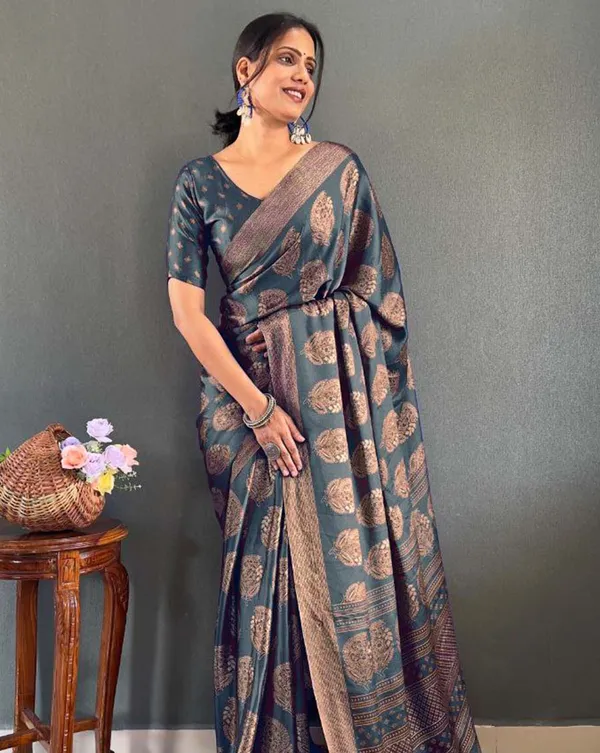 Grey_Color_1_-_Minute_Ready_to_Wear_Moss_Silk_Saree_with_Unstitch_Blouse_Piece