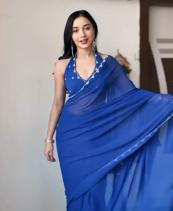 Blue_Color_Georgette_1_-_Minute_Ready_to_Wear_Saree_with_Blouse_Piece
