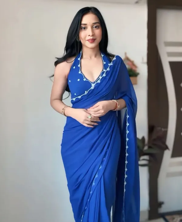 Blue_Color_Georgette_1_-_Minute_Ready_to_Wear_Saree_with_Blouse_Piece