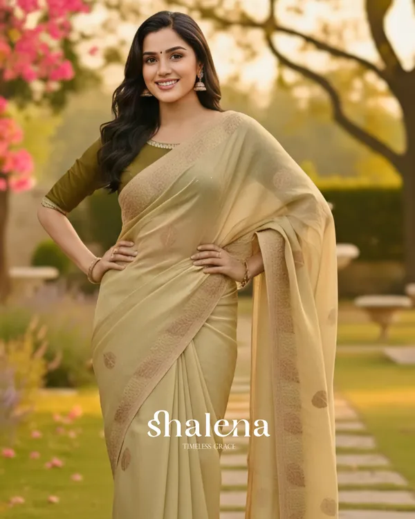 Ineffable_Beige_Fancy_Silk_Embroidery_Work_Saree_With_Stitched_Blouse