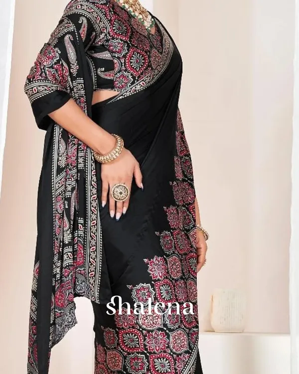 Black_Color_1_Minute_Ready_to_Wear_Digitial_Printed_Crape_Silk_Saree