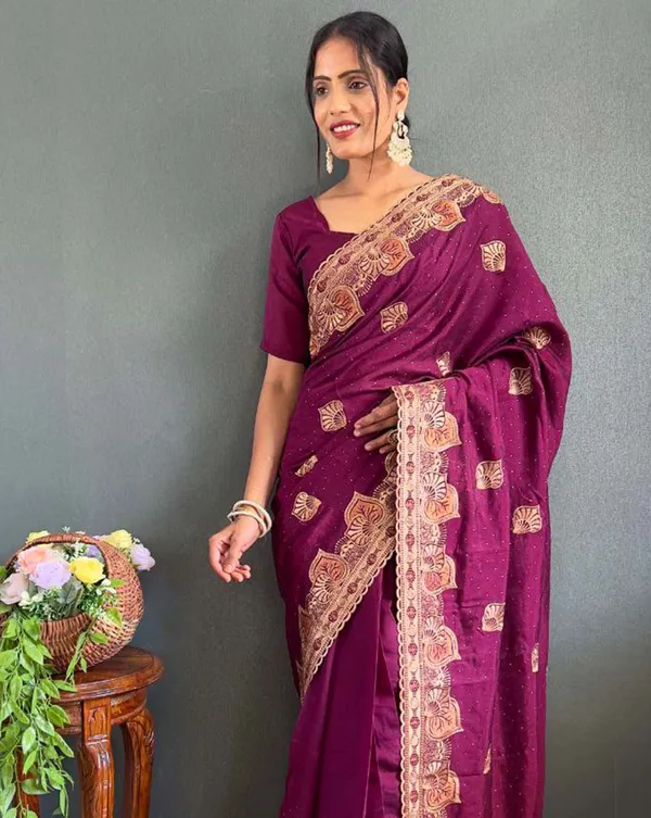 Purple_Color_1_-_Minute_Ready_to_Wear_Vichitra_silk_Saree_with_Unstitch_Blouse_Piece
