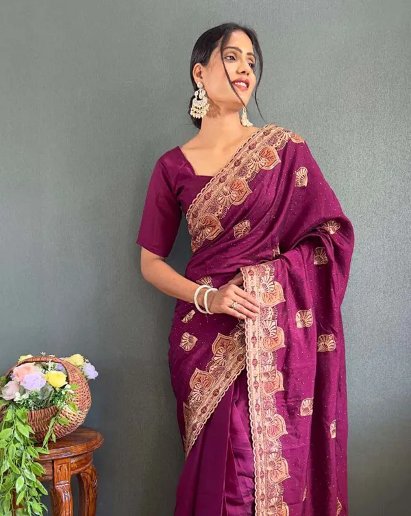 Purple_Color_1_-_Minute_Ready_to_Wear_Vichitra_silk_Saree_with_Unstitch_Blouse_Piece