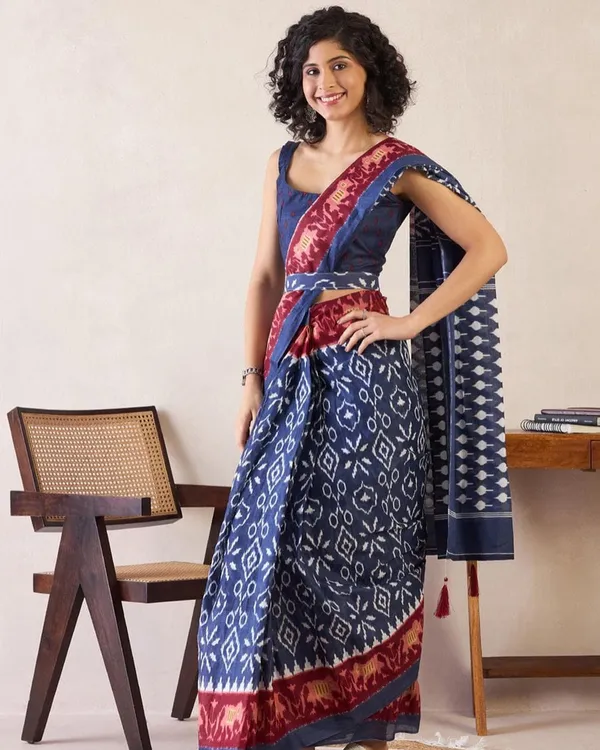 Purple_Color_Mulmul_Cotton_1_-_Minute_Ready_to_Wear_Saree_with_Pocket_and_Blouse_Piece