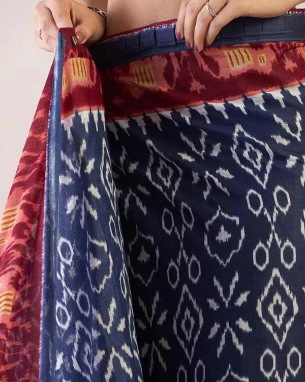 Purple_Color_Mulmul_Cotton_1_-_Minute_Ready_to_Wear_Saree_with_Pocket_and_Blouse_Piece