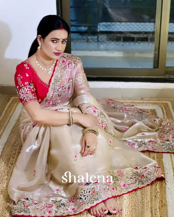 Enticing_Beige_Embroidery_Work_Jimmy_Choo_Silk_Saree_With_Ephemeral_Blouse_Piece