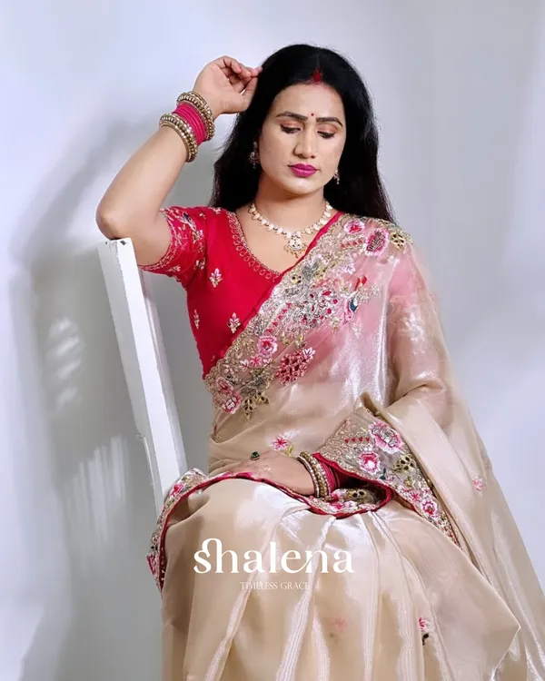 Enticing_Beige_Embroidery_Work_Jimmy_Choo_Silk_Saree_With_Ephemeral_Blouse_Piece