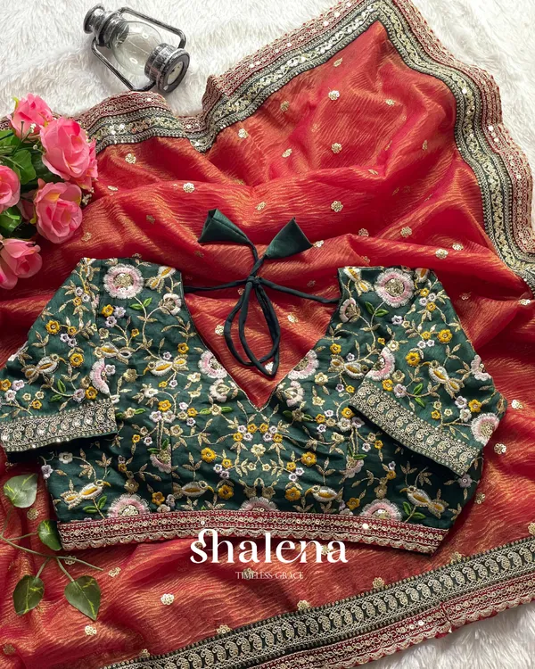 Chatoyant_Red_Cursh_Silk_Saree_With_Stunner_Stitched_Blouse