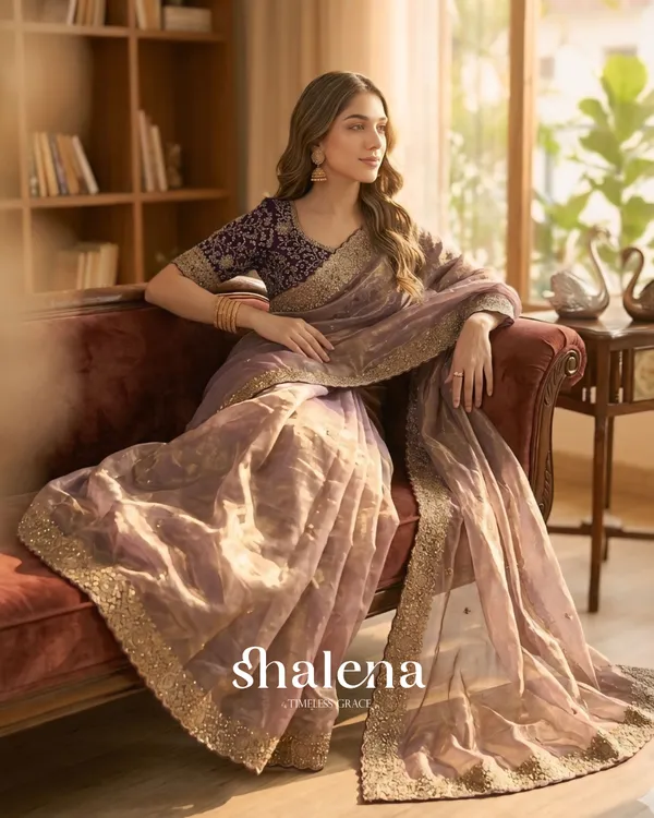 Glorious_Royal_Blue_Fendy_Chiffon_Silk_Sequence_Embroidery_Work_Saree_With_Stitched_Blouse