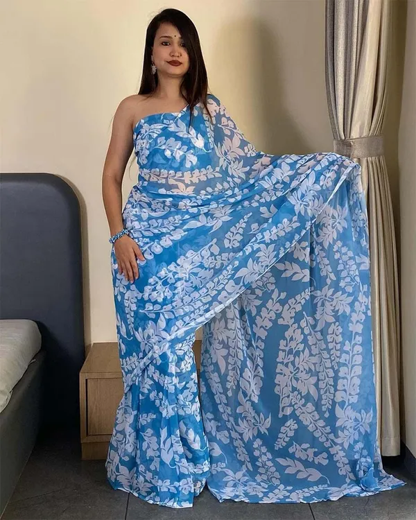 Sky_Blue_Color_1-Minute_Ready_To_Wear_Georgette_Saree_With_Blouse_Piece