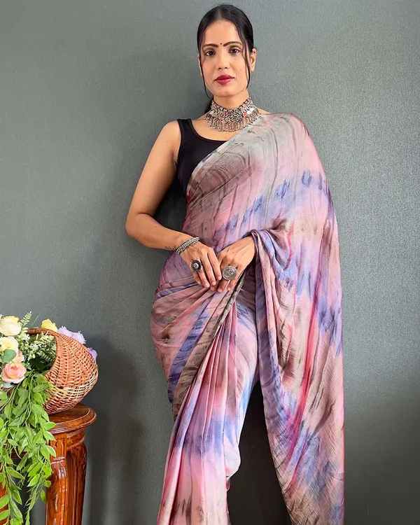 Multi_Color_1-Minute_Ready_To_Wear_Naylon_Saree_With_Blouse_Piece