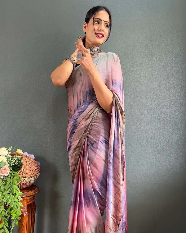 Multi_Color_1-Minute_Ready_To_Wear_Naylon_Saree_With_Blouse_Piece