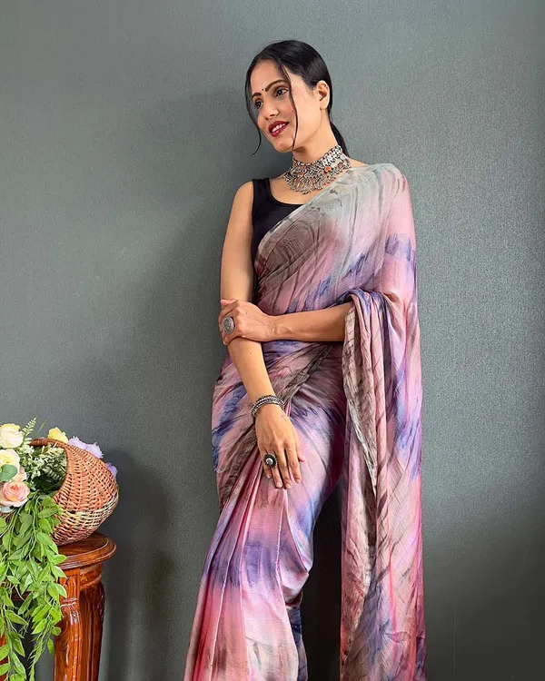 Multi_Color_1-Minute_Ready_To_Wear_Naylon_Saree_With_Blouse_Piece