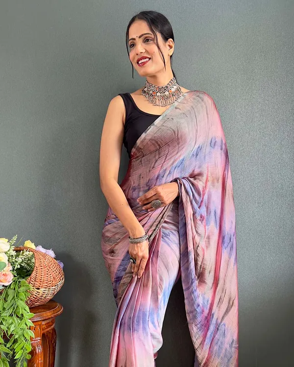 Multi_Color_1-Minute_Ready_To_Wear_Naylon_Saree_With_Blouse_Piece