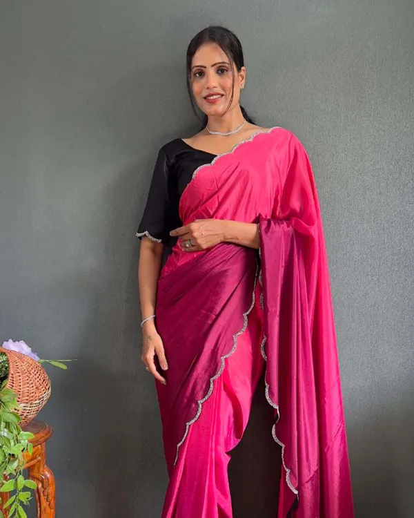 Dual_color_Color_1_-_Minute_Ready_to_Wear_Chinnon_Silk_Saree_with_Unstitch_Blouse_Piece