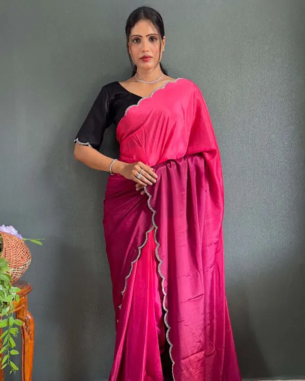 Dual_color_Color_1_-_Minute_Ready_to_Wear_Chinnon_Silk_Saree_with_Unstitch_Blouse_Piece