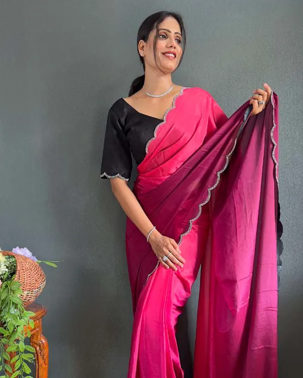 Dual_color_Color_1_-_Minute_Ready_to_Wear_Chinnon_Silk_Saree_with_Unstitch_Blouse_Piece