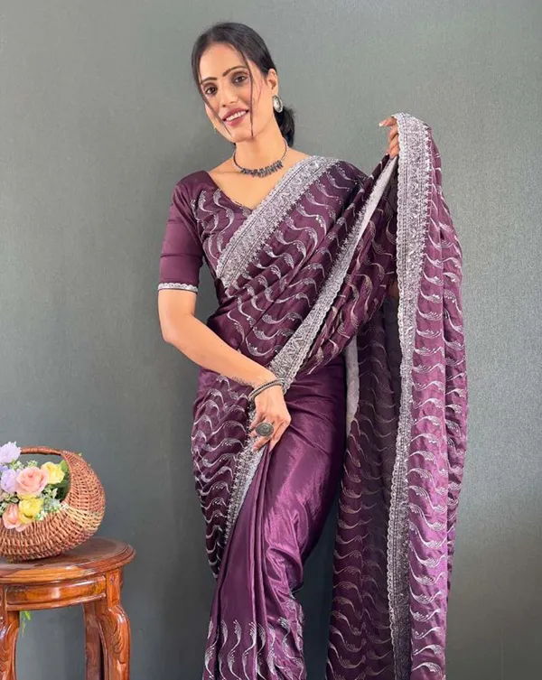 Purple_Color_1_-_Minute_Ready_to_Wear_Chinnon_Silk_Saree_with_Unstitch_Blouse_Piece