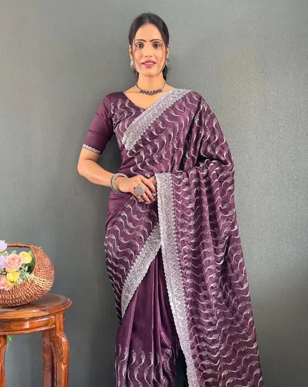 Purple_Color_1_-_Minute_Ready_to_Wear_Chinnon_Silk_Saree_with_Unstitch_Blouse_Piece
