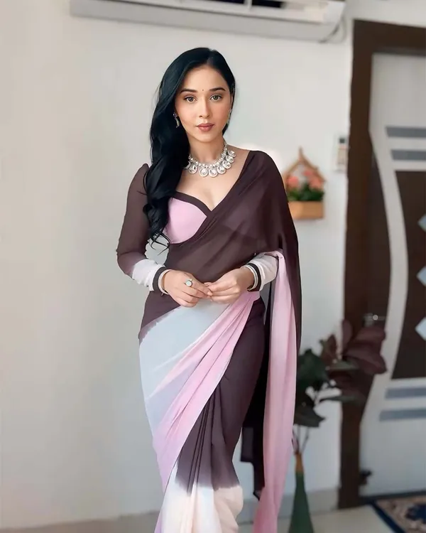 Dual_Color_1-Minute_Ready_To_Wear_Georgette_Saree_With_Blouse_Piece