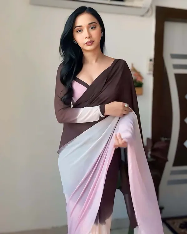 Dual_Color_1-Minute_Ready_To_Wear_Georgette_Saree_With_Blouse_Piece