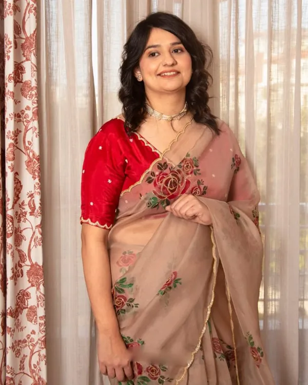 Light_Brown_Color_Organza_1_-_Minute_Ready_to_Wear_Saree_with_Fully_Stitch_Blouse_(Free_Size)_Up_to_44