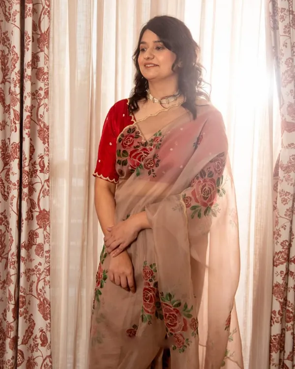 Light_Brown_Color_Organza_1_-_Minute_Ready_to_Wear_Saree_with_Fully_Stitch_Blouse_(Free_Size)_Up_to_44