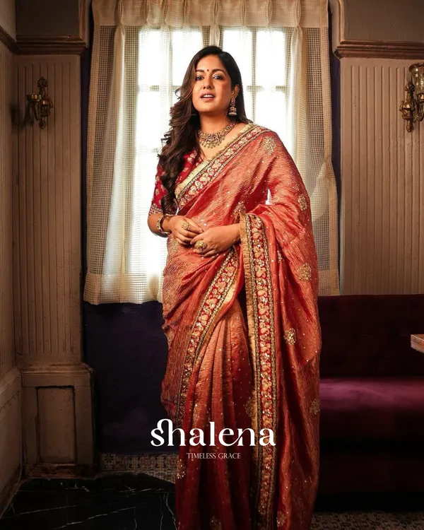 Maroon_color_soft_crush_Embroidery_Sequence_and_Coding_Lace_work_with__beautiful_golden_jari_butta_design