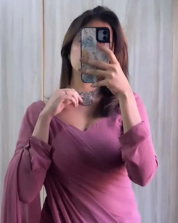 Light_Purple_Color_1-Minute_Ready_To_Wear_Georgette_Saree_With_Blouse_Piece