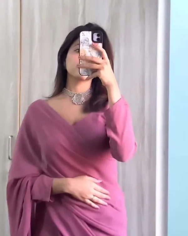 Light_Purple_Color_1-Minute_Ready_To_Wear_Georgette_Saree_With_Blouse_Piece
