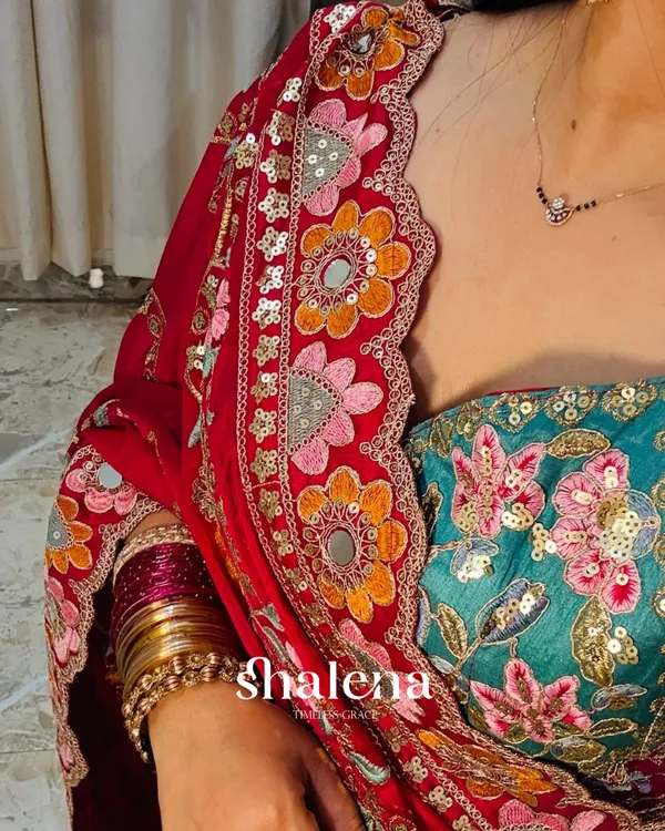Seraphic_Dark_Red_Rangoli_Silk_Sequence_Embroidery_Work_Saree_With_Stitched_Blouse