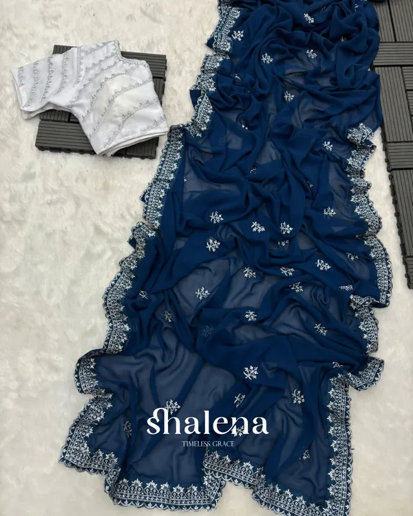Blue_Color_Georgette_Saree_with_Embroidery_Design