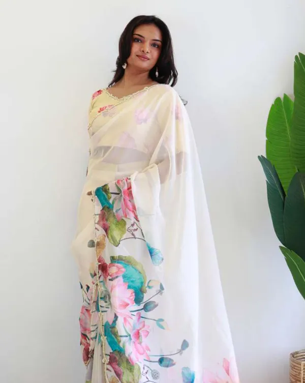 White_Color_1_-_Minute_Ready_to_Wear_Organza_Silk_Saree_with_Fully_Stitch_Blouse_(Free_Size)_Up_to_44
