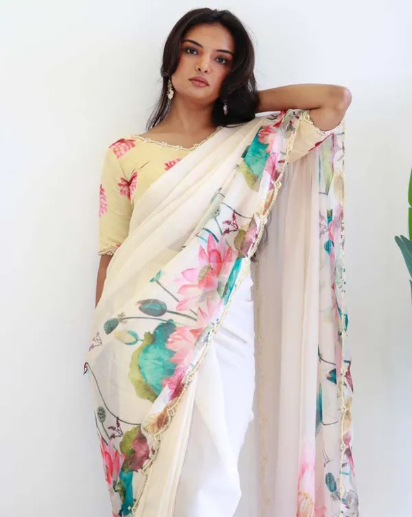 White_Color_1_-_Minute_Ready_to_Wear_Organza_Silk_Saree_with_Fully_Stitch_Blouse_(Free_Size)_Up_to_44