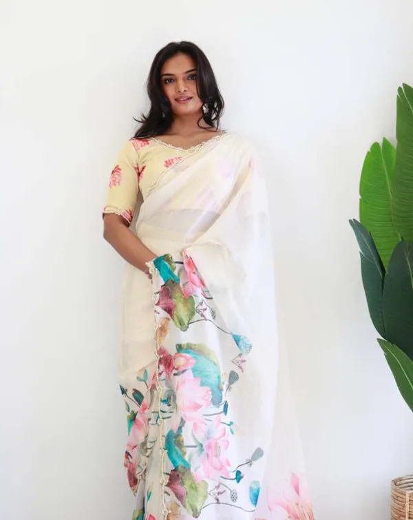 White_Color_1_-_Minute_Ready_to_Wear_Organza_Silk_Saree_with_Fully_Stitch_Blouse_(Free_Size)_Up_to_44