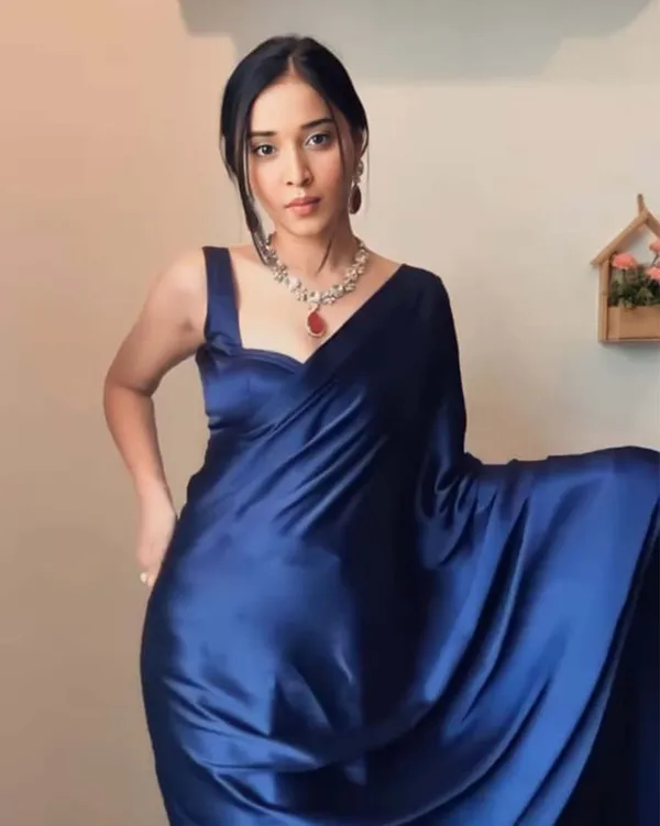 Navy_Blue_Color_1-Minute_Ready_To_Wear_Satin_Saree_With_Blouse_Piece