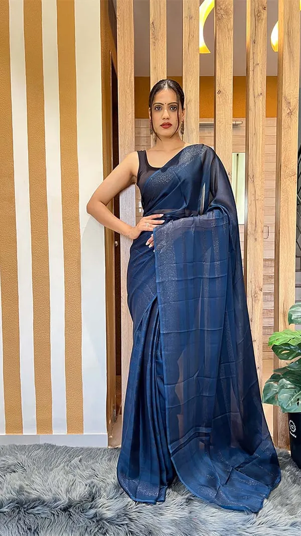 Navy_Blue_Color_1-Minute_Ready_To_Wear_Naylon_Saree_With_Blouse_Piece