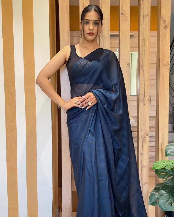 Navy_Blue_Color_1-Minute_Ready_To_Wear_Naylon_Saree_With_Blouse_Piece