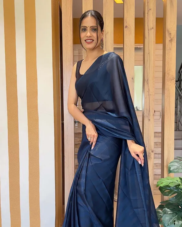 Navy_Blue_Color_1-Minute_Ready_To_Wear_Naylon_Saree_With_Blouse_Piece
