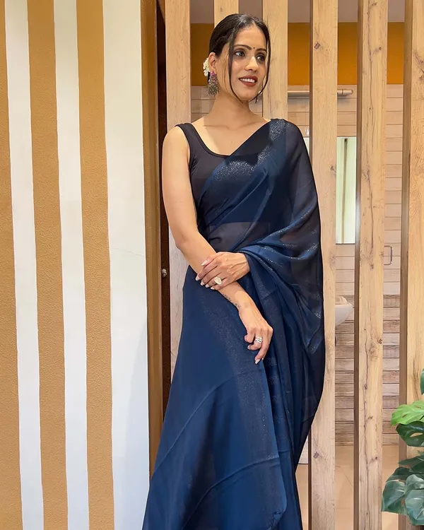 Navy_Blue_Color_1-Minute_Ready_To_Wear_Naylon_Saree_With_Blouse_Piece