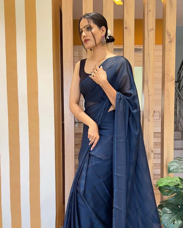Navy_Blue_Color_1-Minute_Ready_To_Wear_Naylon_Saree_With_Blouse_Piece
