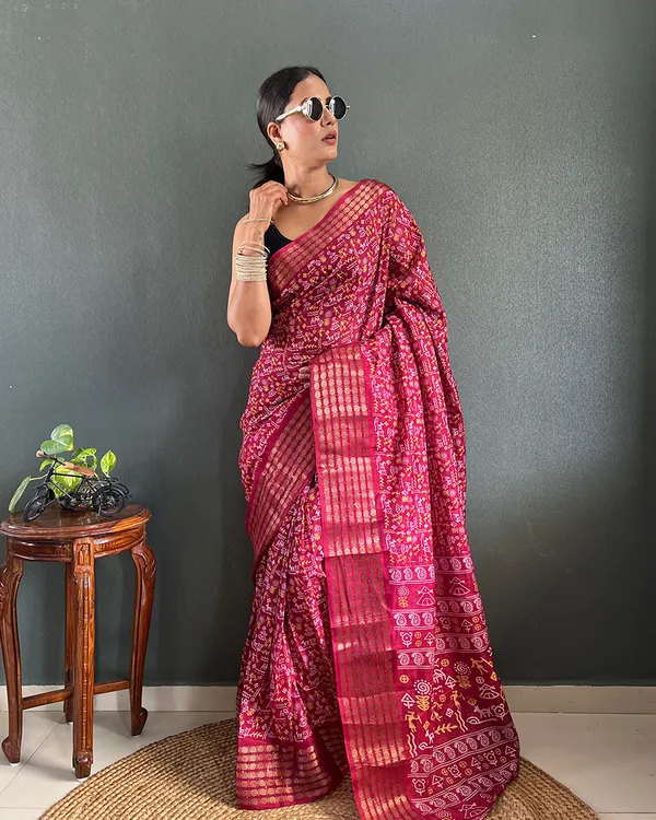 Maroon_Color_1-Minute_Ready_To_Wear_Georgette_Saree_With_Blouse_Piece
