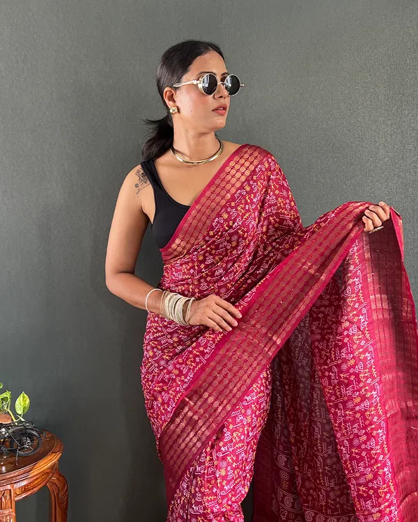 Maroon_Color_1-Minute_Ready_To_Wear_Georgette_Saree_With_Blouse_Piece