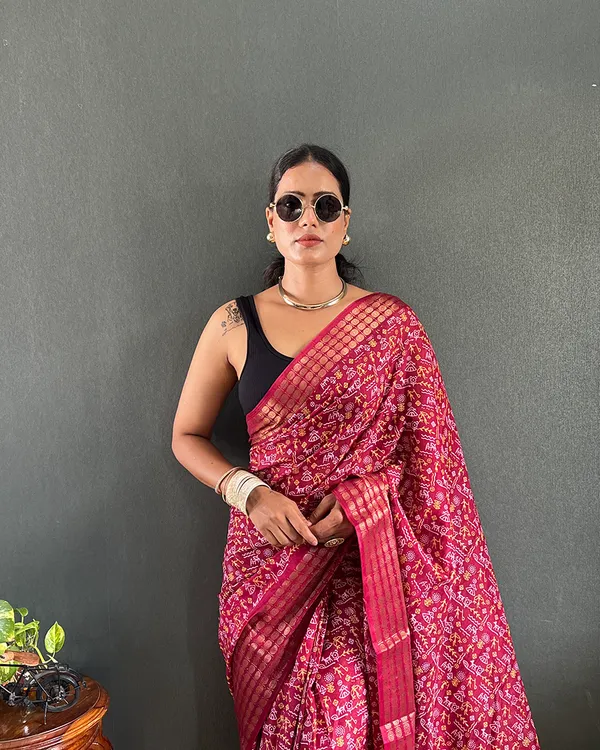 Maroon_Color_1-Minute_Ready_To_Wear_Georgette_Saree_With_Blouse_Piece