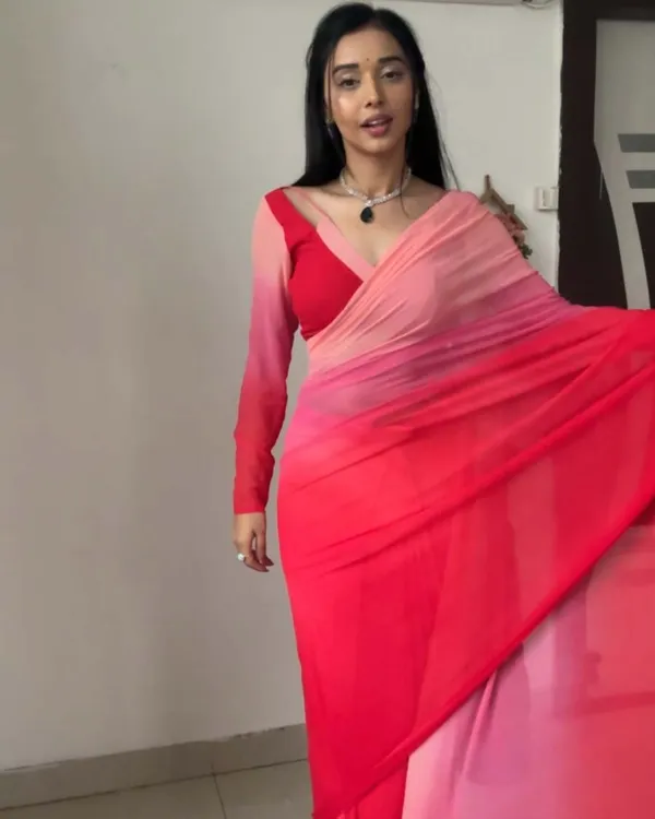 Red_Color_1-Minute_Ready_To_Wear_Georgette_Saree_With_Blouse_Piece