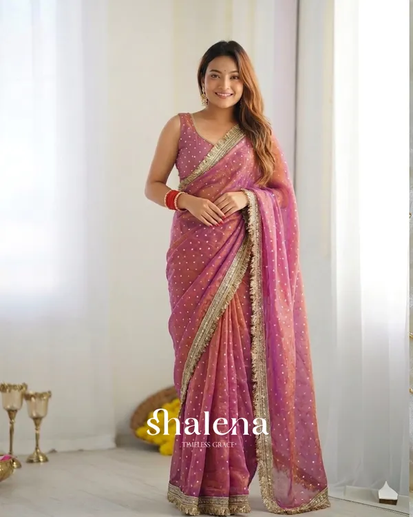 Scintillating_Pink_Moss_Silk_Zari_Woven_Fancy_Lace_Border_Saree